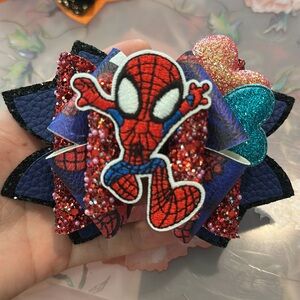 Spider-Man Glitter Hair Bow